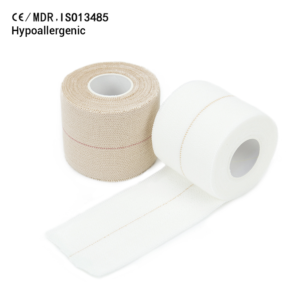 2024 Athmedic cotton white rugby horse Netball football 7.5cm elastic eab tape Sports Lifting Rugby Strapping Tape