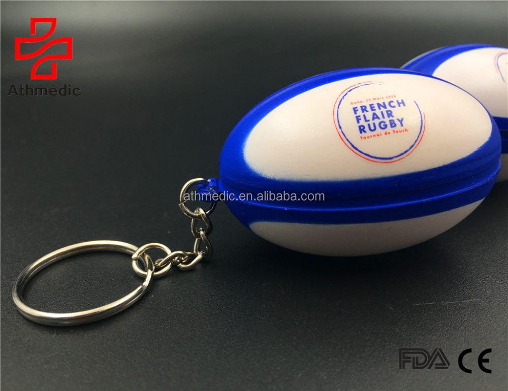 2023 Athmedic sports promotion gift PU rugby football soccer keychain