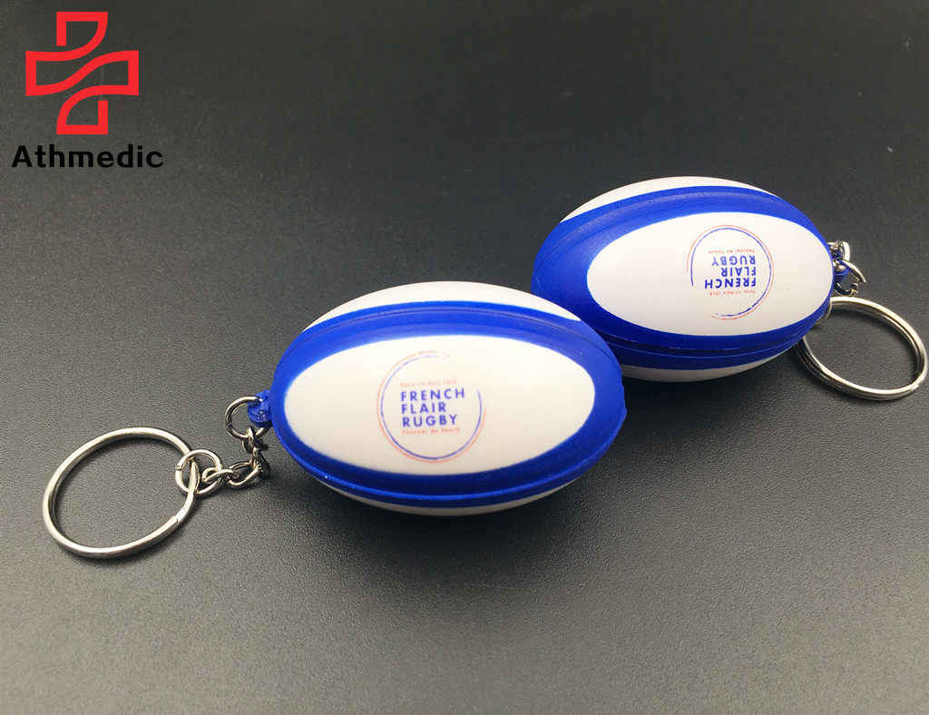 2023 Athmedic sports promotion gift PU rugby football soccer keychain