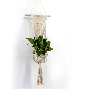 Macrame Plant Hanger Wall Hanging fits Mini Pot Indoor Vertical Garden Handcrafted Home Decor Interior Design Suspended Plants