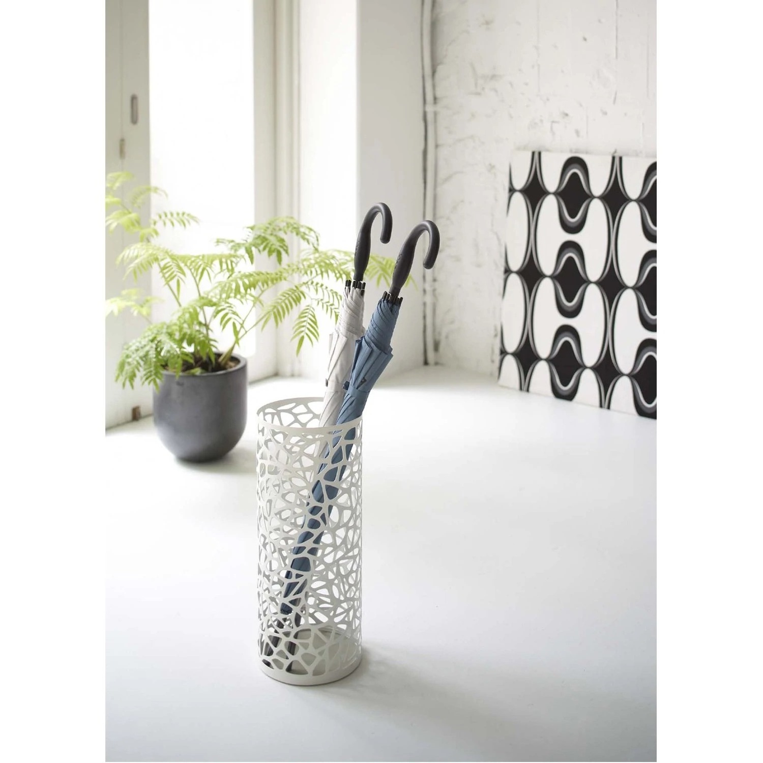 Cylindrical Round Bird's Nest Umbrella Stand in Various Colors