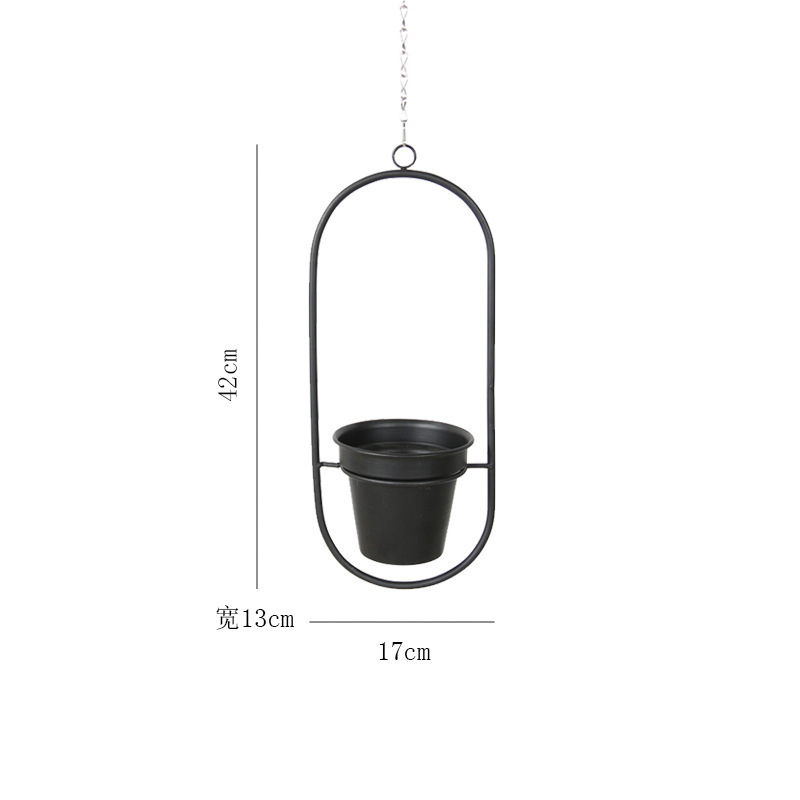 Hanging Planters, Indoor Metal Plant Hanger with Plastic Pots