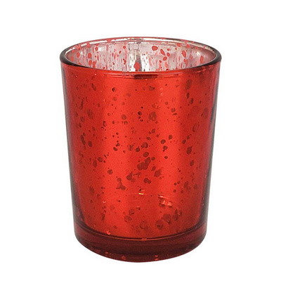 2.75inch Mercury Red Glass Votive Tealight Candle Holders for Table Decoration