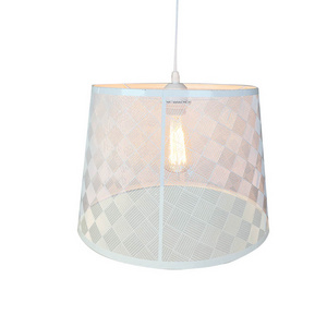 Hanging White Metal Drum Lampshade Wire Hollow Etching Arto Decorative Light Pendant Lighting