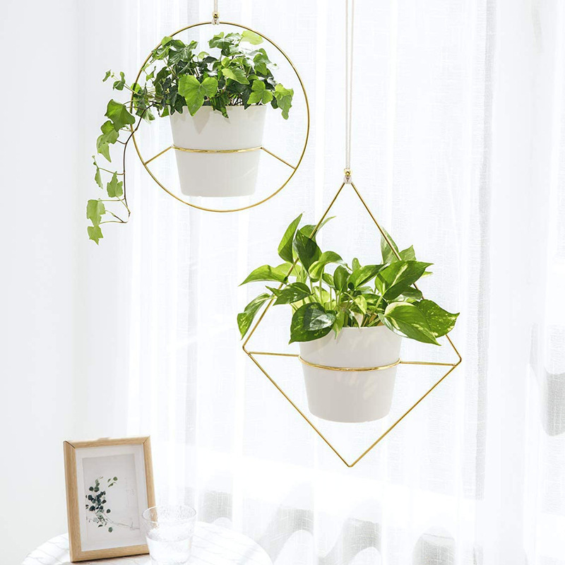 Decorative Wall Mounted Planter Hanging Flower Pot balcony Hanging Metal Flower Pot For Garden