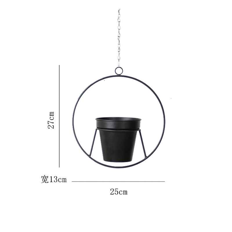 Hanging Planters, Indoor Metal Plant Hanger with Plastic Pots