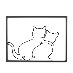 Wall Decoration Wire  Style black lovely cat Pet Ornaments Home Decoration