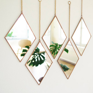 Hanging Geometric Decorative Mirrors Wall Decoration for Living Room Wall Decor