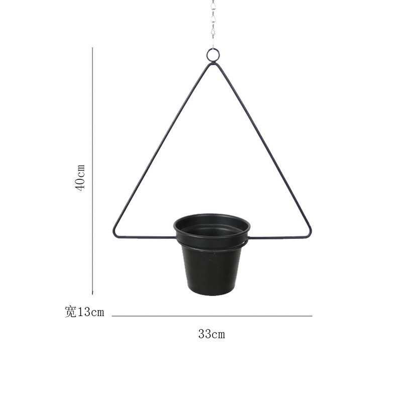 Hanging Planters, Indoor Metal Plant Hanger with Plastic Pots