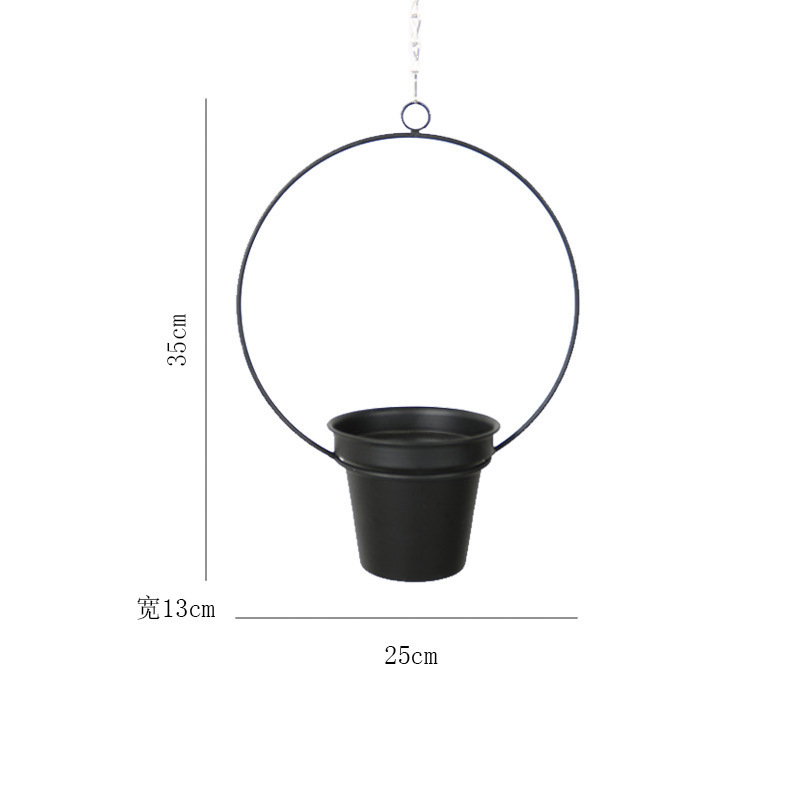 Hanging Planters, Indoor Metal Plant Hanger with Plastic Pots