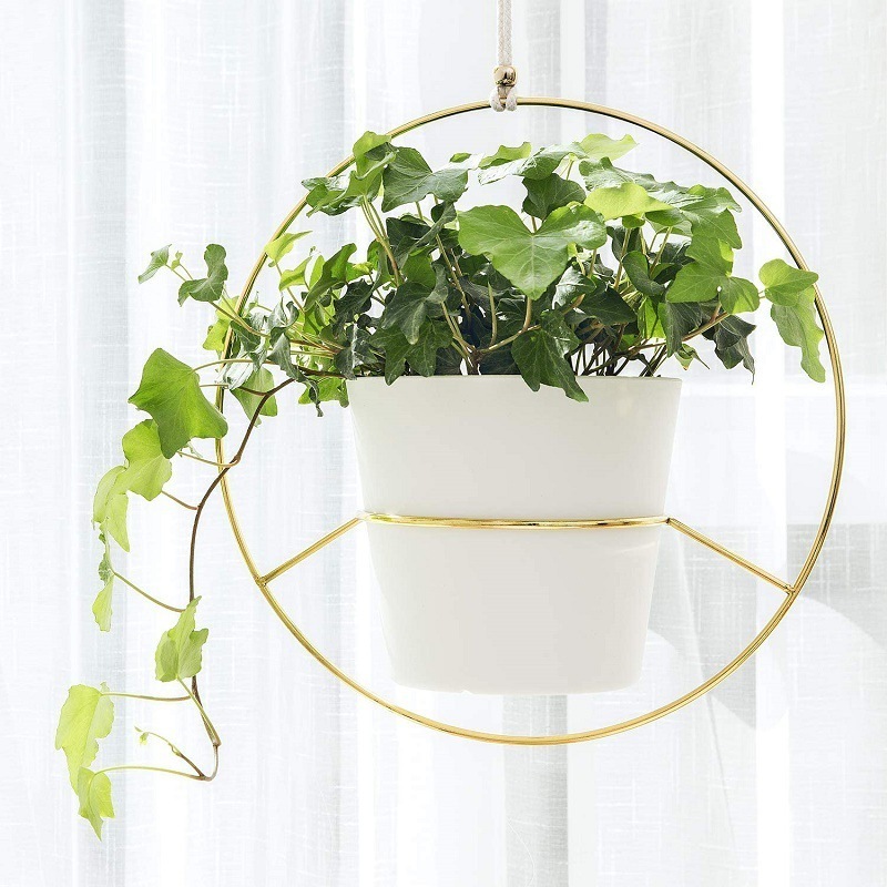 Decorative Wall Mounted Planter Hanging Flower Pot balcony Hanging Metal Flower Pot For Garden