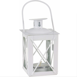 mini cross decorative vintage led white metal lantern everyday  hanging or portable metal lantern