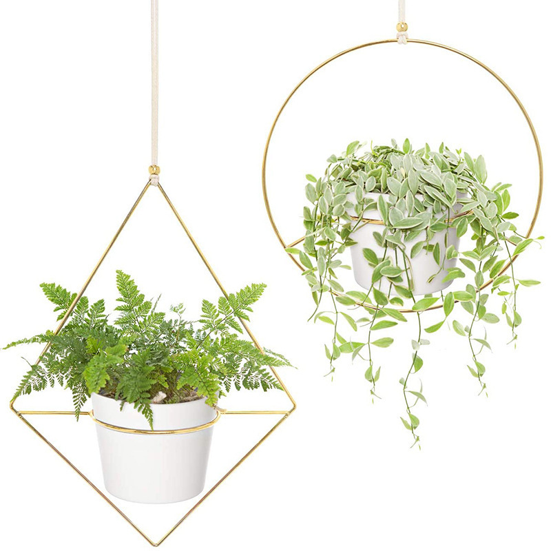 Decorative Wall Mounted Planter Hanging Flower Pot balcony Hanging Metal Flower Pot For Garden