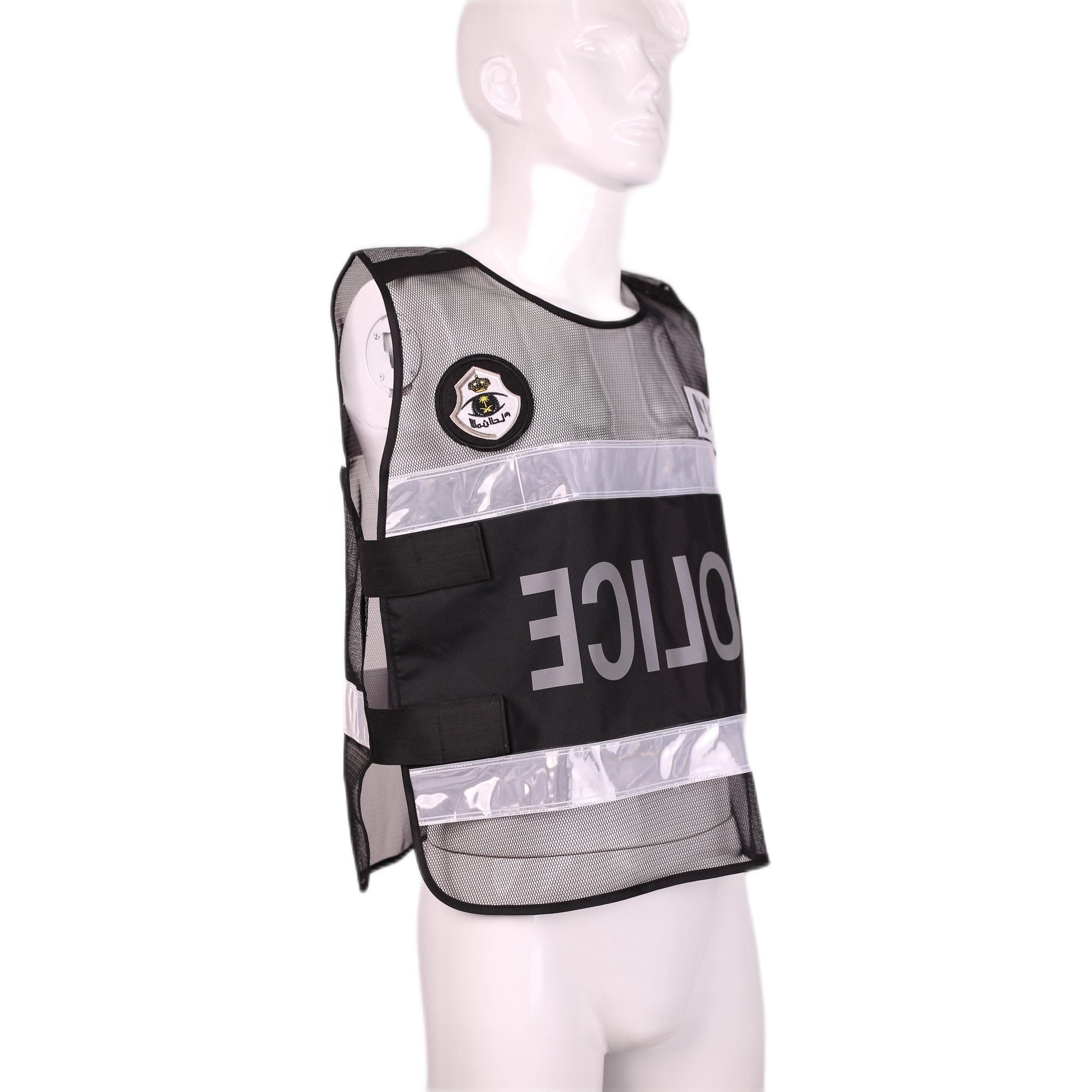 OEM Safety Reflective Vest Custom Logo Vests with GA446-2003 Men Security Black Safety Vest