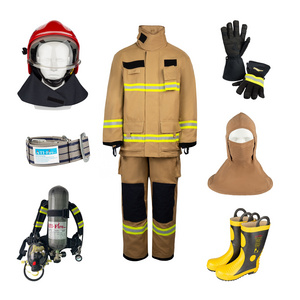 Firefighter uniform Including Fireman Jacket fire pants firefighting helmet fire gloves fire boots fireman fireproof suit