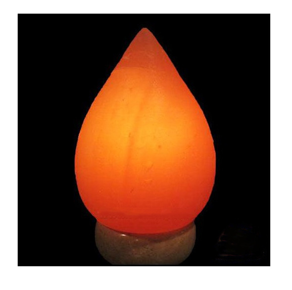 OEM wholesale Dimmer Switch 15w Bulb Wooden Base Decoration Natural Crystal Rock Stone Pink Himalayan Salt Lamps Tear Drop Shape