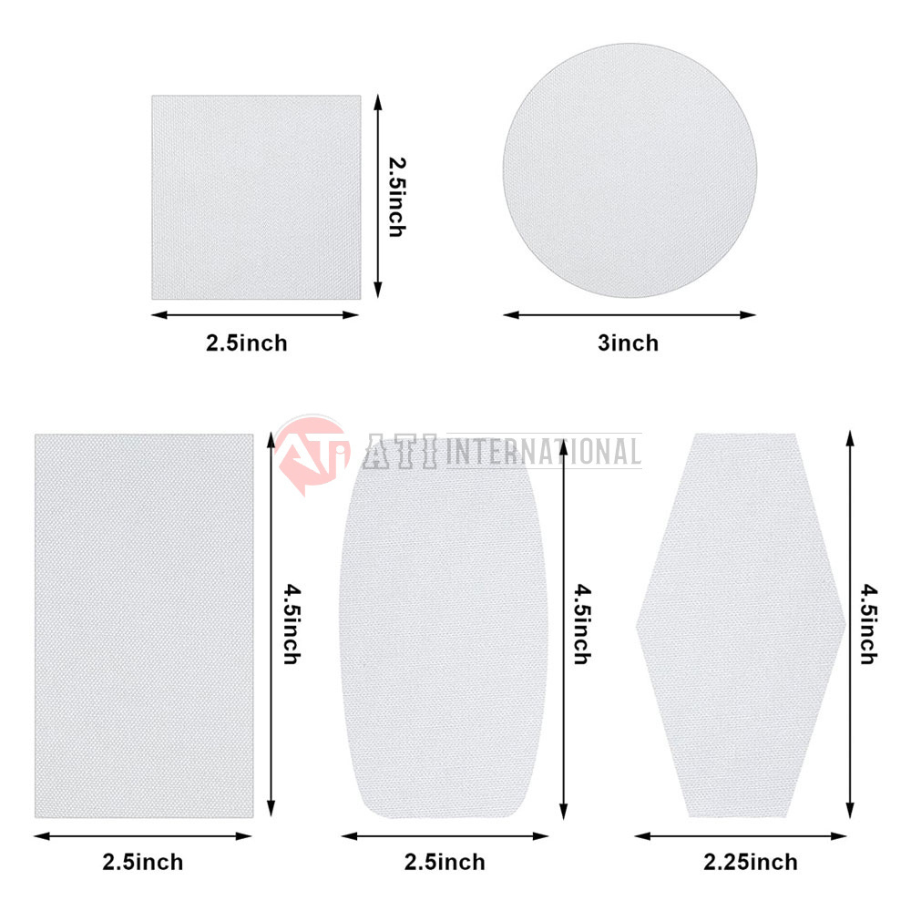 Shirts Shoes Jeans Bags Supplies Rectangle Round with Heat Glue for Hats Sublimation Hat Patches Custom