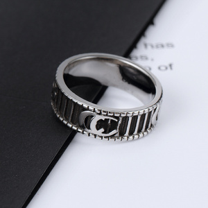 Personalized Hip Hop  Rings For Men Stainless Steel Ring Sets From Factory for cucci