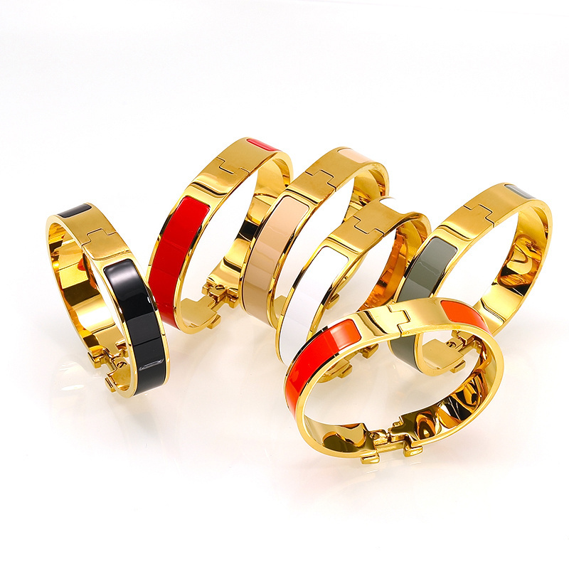 Wholesale Letter H Bracelet 316l Stainless Steel bracelets Gold Plated Bracelets Titanium Jewelry Good Quality Waterproof Women