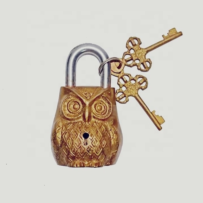 Latest Brass Vintage Lock Fish modern & attractive security locks best quality intricate lion brass key locks