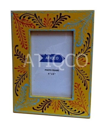 Artistic painted wooden photo frames unique classic touch picture frame colourful handmade frames room decor