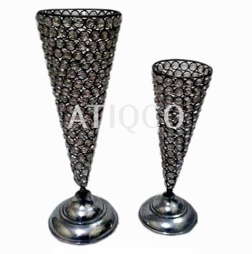 Indian Metal Modern Design Candle Holder Stylish Iron Brass Candle Stand Outstanding Iron Votive Silver Color Candle Stand