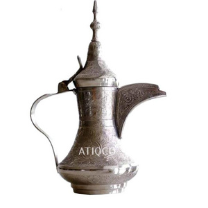 Big Selling Brass Turkish Silver Coffee Pot Latest Modern Metal Tea Turkish Stylish Brass Coffee Pot Luxury Tea Pot Pan Selling