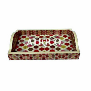 Wooden Tray Painted Multicolor Print Stylish Try High Quality Tray Modern Try Attractive Tray Best Price Selling Try