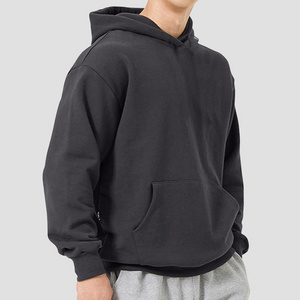 Yite Custom Logo Heavyweight 500 GSM Hoodie with No String Oversized 100% Cotton Fleece Essentials Cropped Hoodie Men