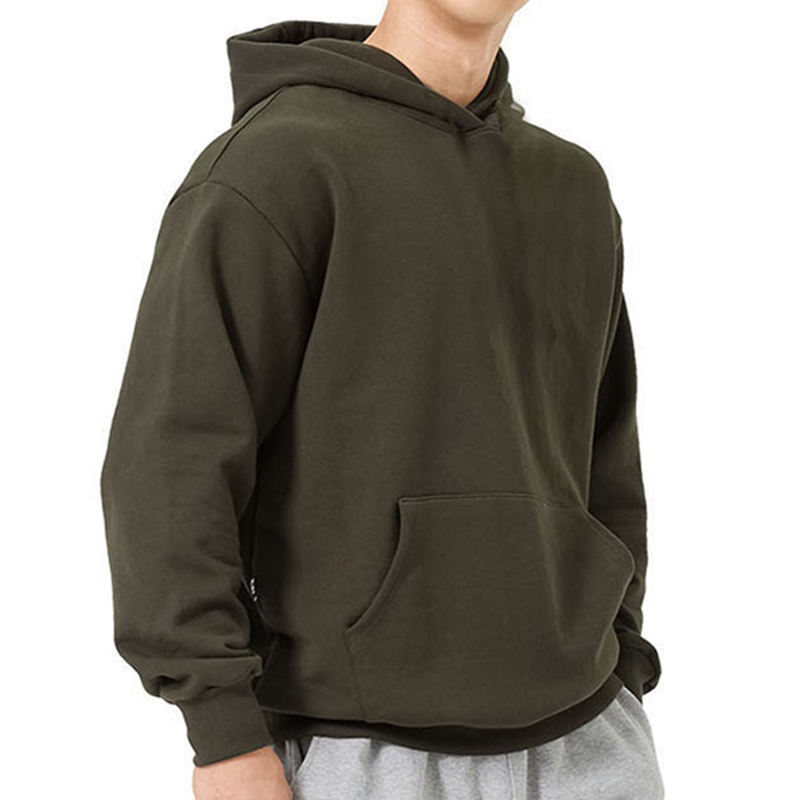 Yite Custom Logo Heavyweight 500 GSM Hoodie with No String Oversized 100% Cotton Fleece Essentials Cropped Hoodie Men