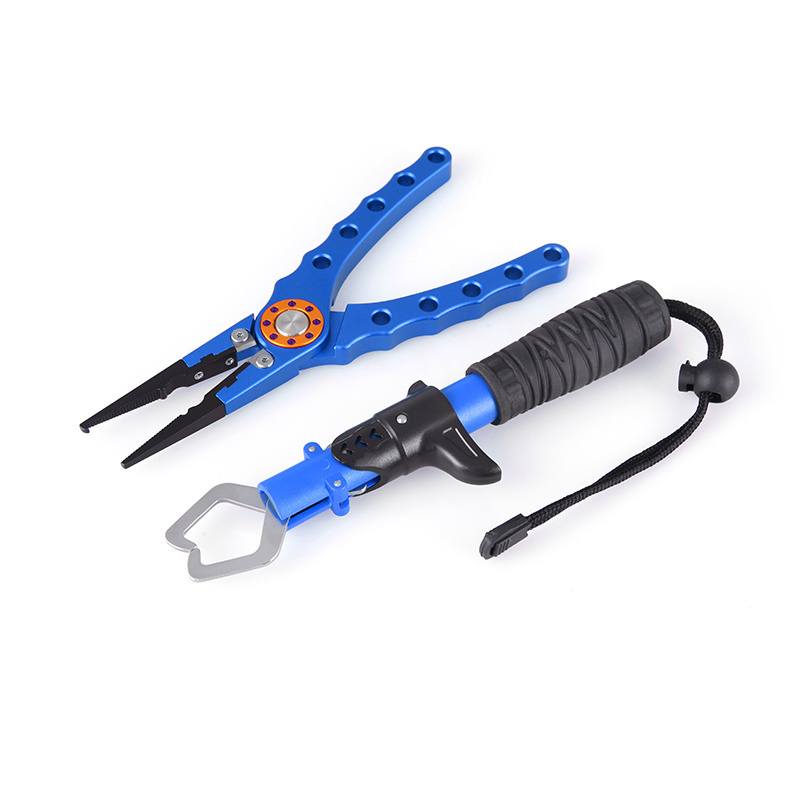 Professional Outdoor On Boat Fishing Accessories Fishing 2 Pieces Set Aluminum Alloy Fishing Pliers Fish Grip fish controller