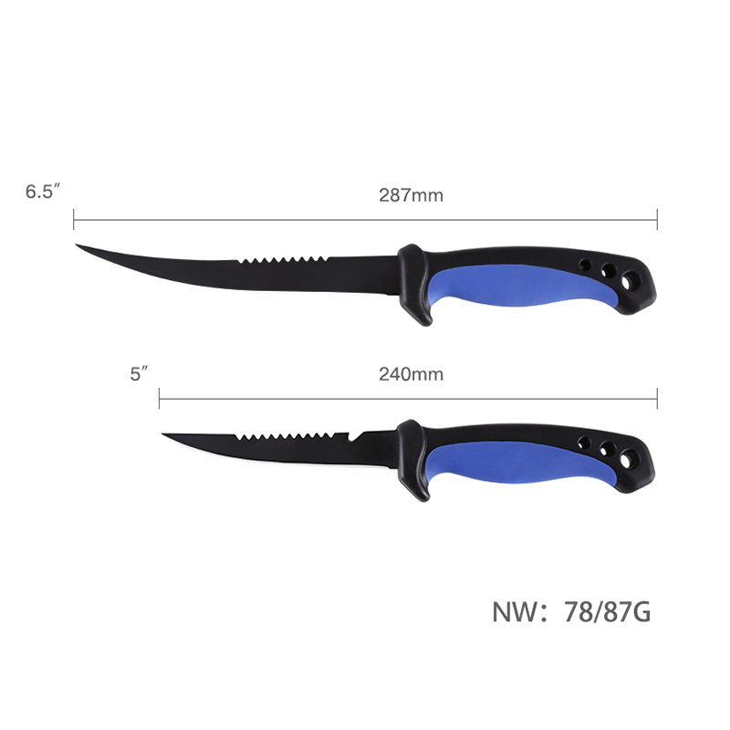 New Arrival Fillet Knife Blank Fish, PP+TPR  Handle Fish Fillet Knife With Sheath