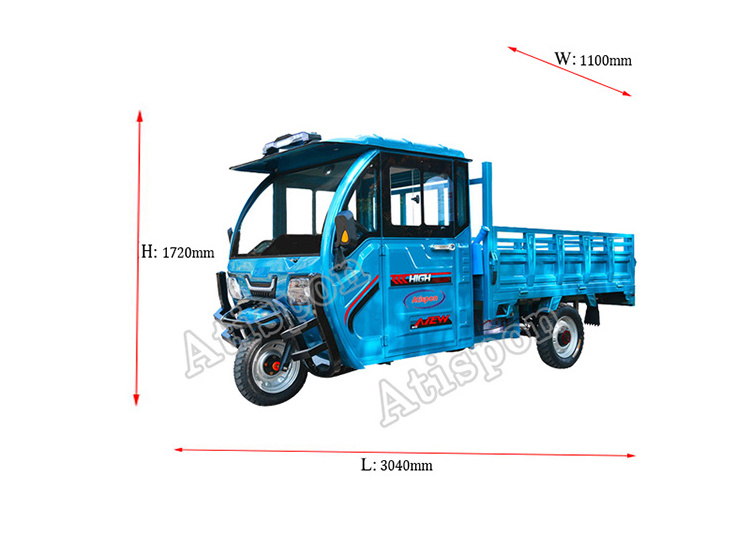 Electric Tricycle Cargo Bicycle New Fashion For Adults Motorized Trike with Mini 3 Wheel of 3 Person Car