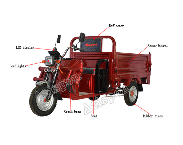 Hot Sale And Reliable Three Wheel Cargo Motorcycle And Electric Pedicab Electric Pedicab For Farming