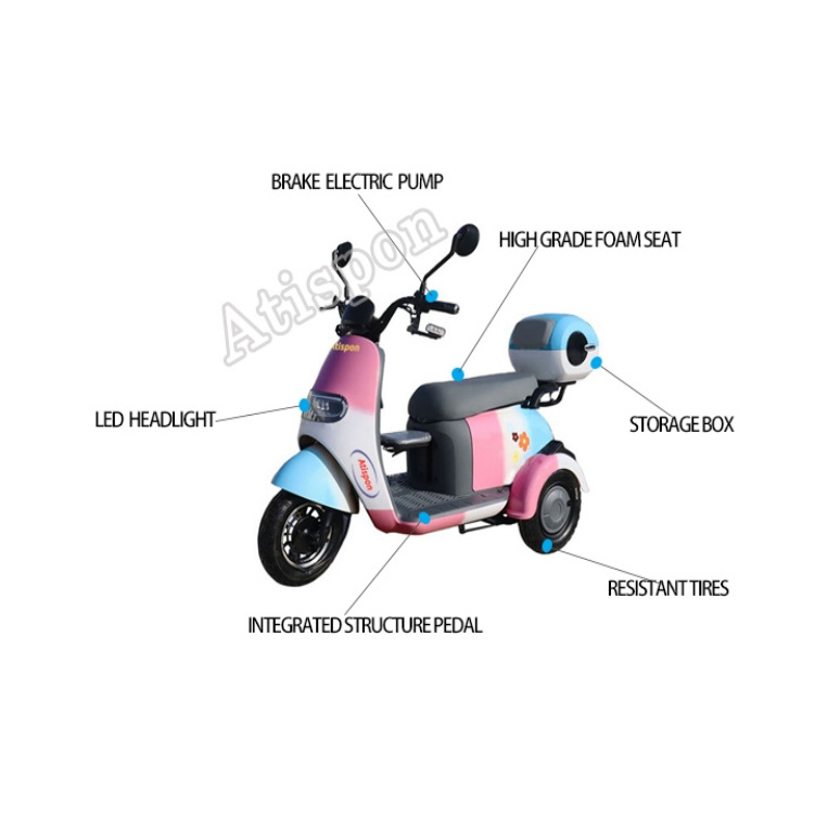 Electric Tricycle In China 48v 500w Electric Tricycle Electric Sportaters Electric Tricycle For Passenger