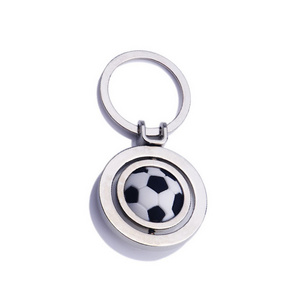 Wholesale Promotion Cheap Fantastic Football Club Souvenir Metal 3D Soccer Rotated Keychain