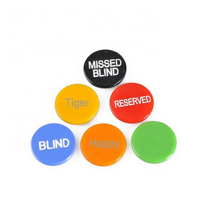 High Quality Plastic Coin Type And Blank Style 19mm Circle Shape Multi Color Custom Logo Plastic Chip