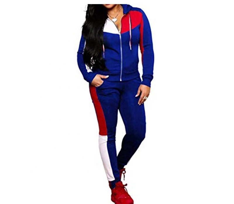 Women gym training running pink women sweat suit set tracksuit plain sports track suit