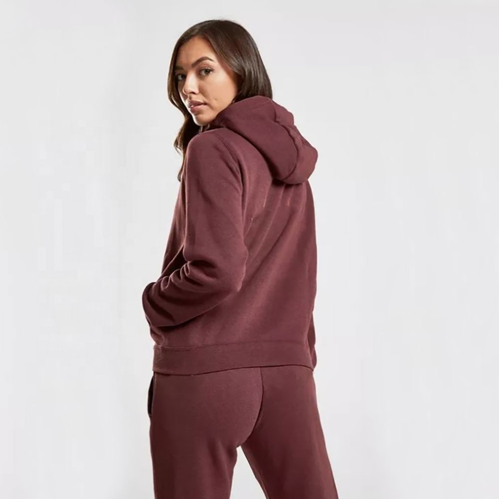 Design your own customize design women cotton high quality durable fleece jogging track suit for ladies