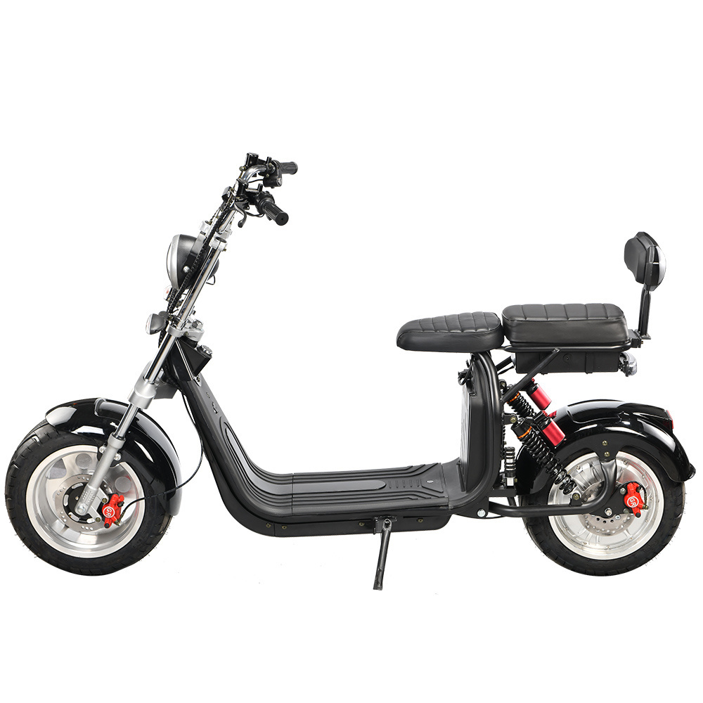 Hoodax best christmas gift 4000w 1500w 60v 12ah 20ah electric city coco scooter with double seat,mirrors and Big Round Headlight