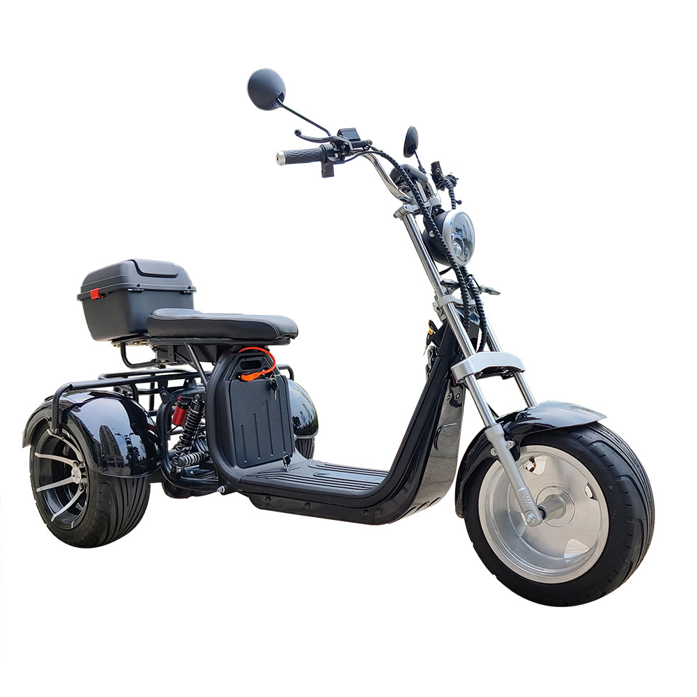 eHoodax EB-05WQ Three Wheels Big Tire Trike Adult Tricycle Citycoco 3 Wheel Electric Scooters 1500W/2000W Fat Bike Tire