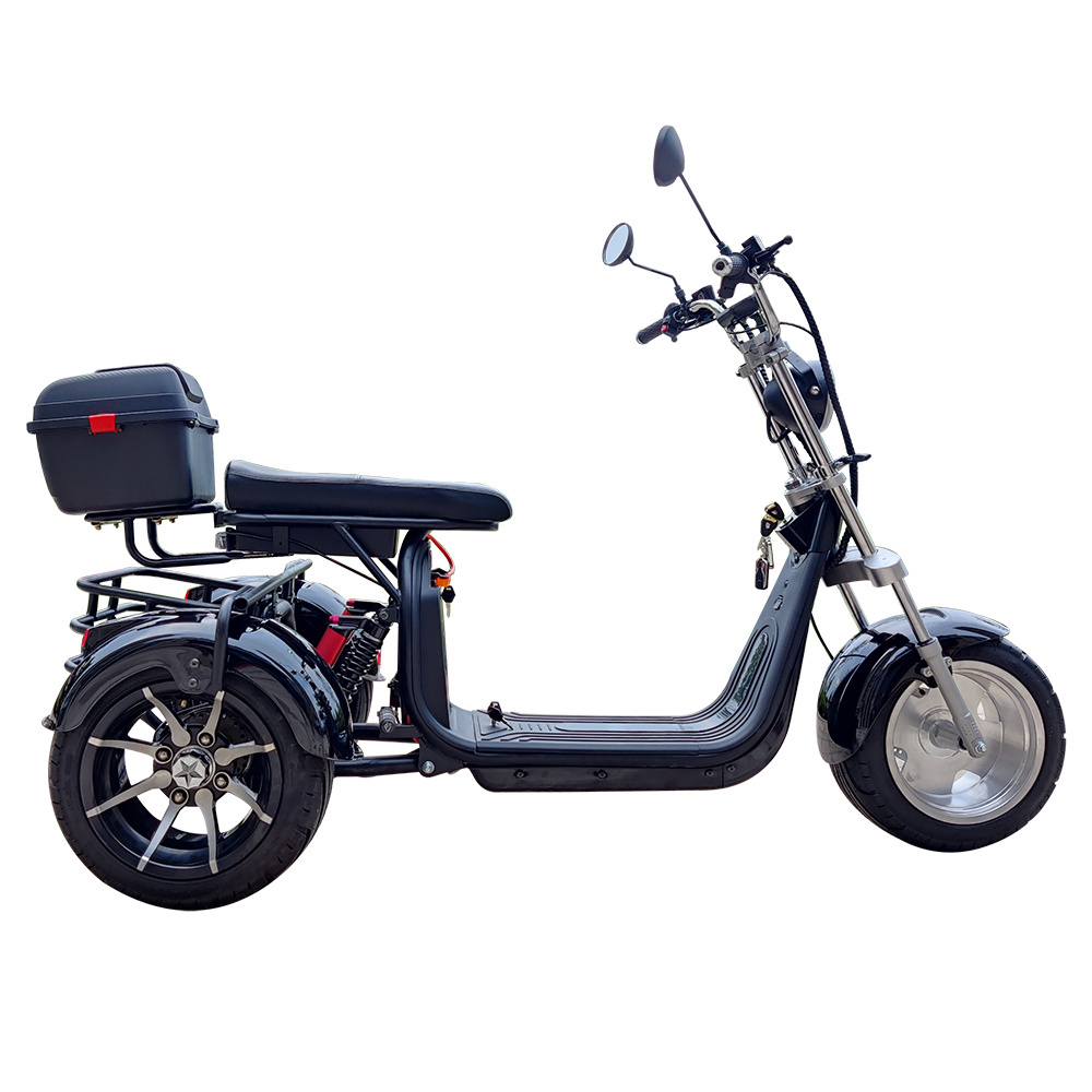 eHoodax EB-05WQ Three Wheels Big Tire Trike Adult Tricycle Citycoco 3 Wheel Electric Scooters 1500W/2000W Fat Bike Tire