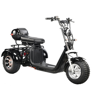 2022 Hot Adult Electric 3 Wheel Scooters Street New eHoodax E bike Fat 1500w Heavy Electric Bicycles E Scooter Hub Motor