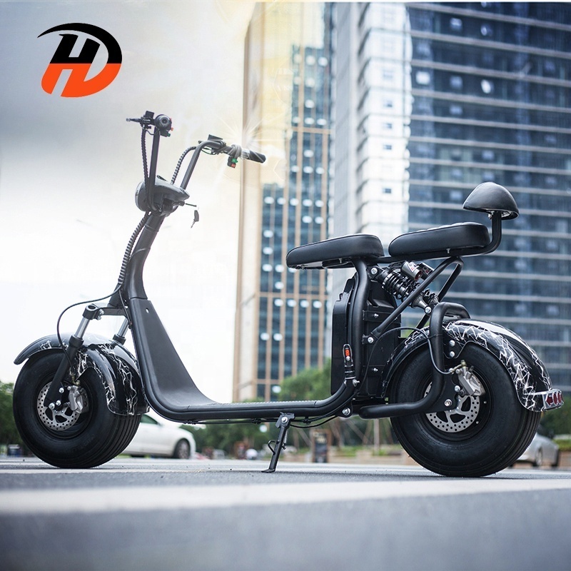 [USA EU CN Stock]2 wheels 1000w/2000w/3000w/4000w 60v high speed 25-60km/h fat tire electric moped scooter citycoco chopper bike