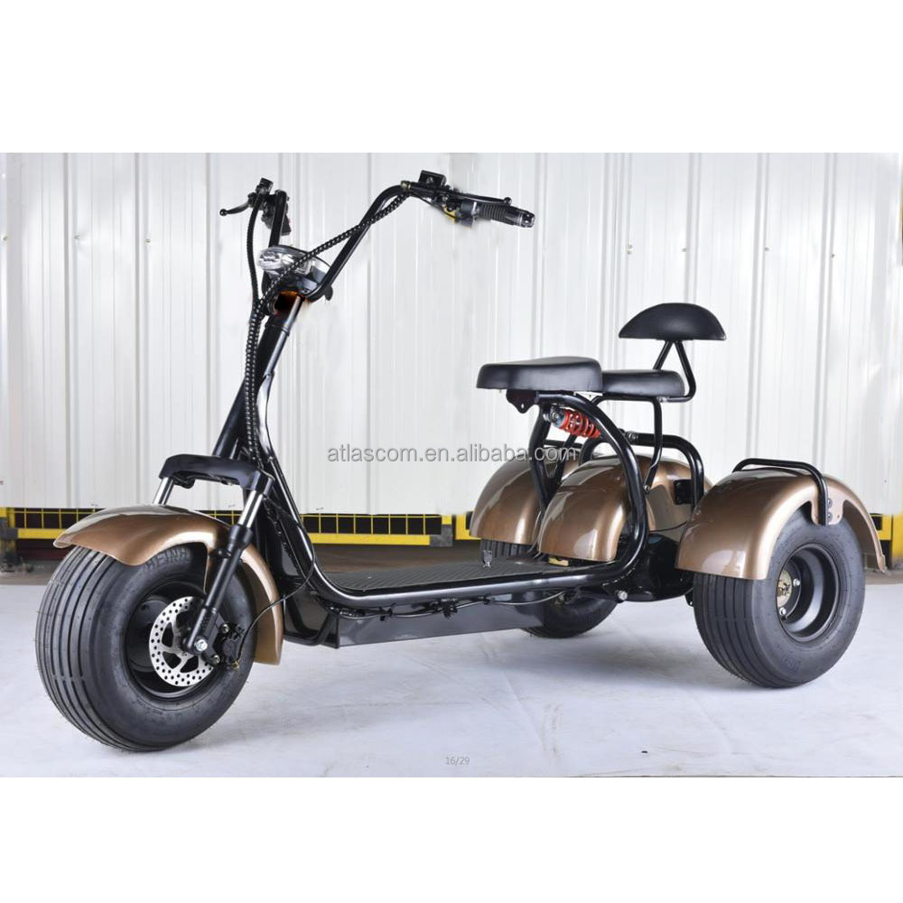 Best price scooter three wheel bicycle with 2 seat hot selling 3 wheel electric scooter