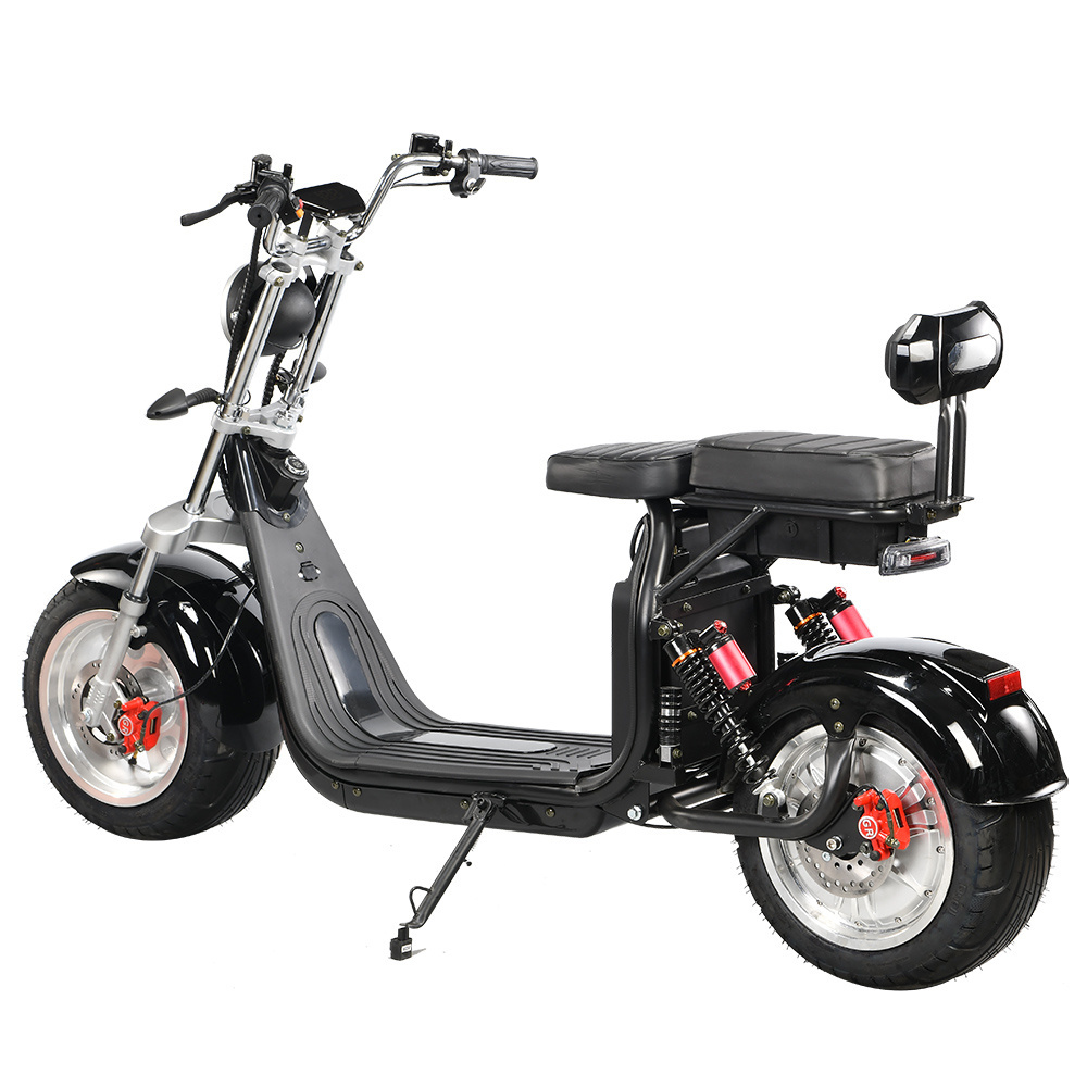 Hoodax best christmas gift 4000w 1500w 60v 12ah 20ah electric city coco scooter with double seat,mirrors and Big Round Headlight