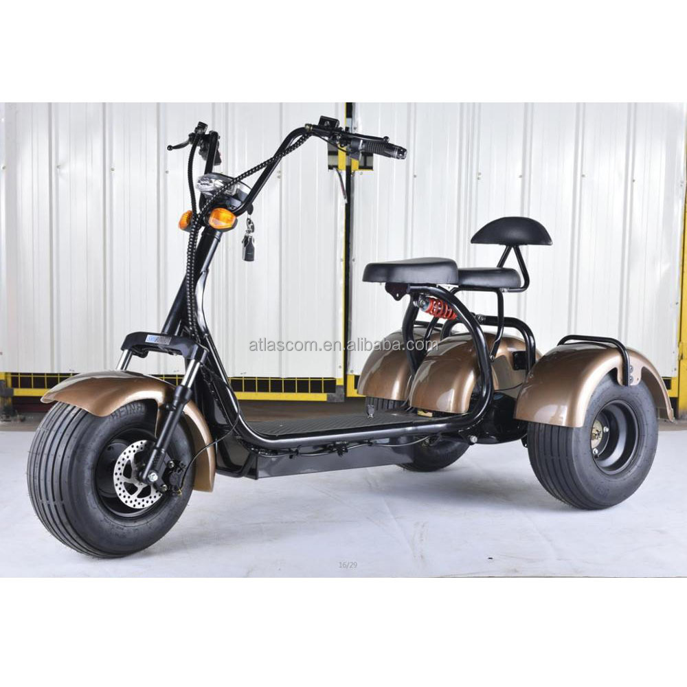 Best price scooter three wheel bicycle with 2 seat hot selling 3 wheel electric scooter