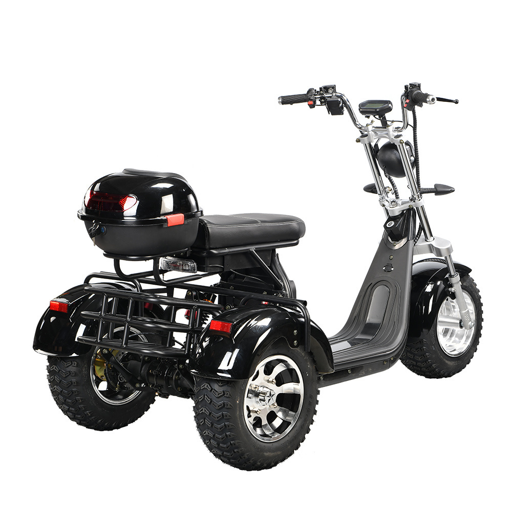 eHoodax Motocicleta Electrica 1500w3000w High Power 45km/h Fast Long Range Adult Tricycle 3 Wheel Electric Bike Trike Motorcycle