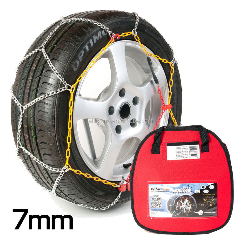 Atlichain Alloy steel KNT 7mm car tire chain,snow chain with more small clearance on snow road winter snow chains