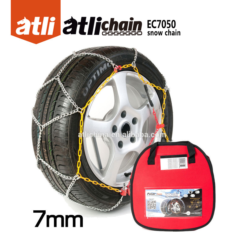 Atlichain Alloy steel KNT 7mm car tire chain,snow chain with more small clearance on snow road winter snow chains